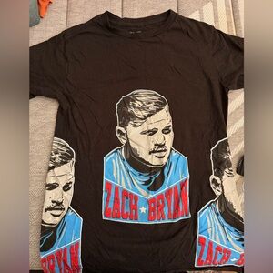 Zach Bryan Graphic Concert Merch Tee Black Country Music Shirt Wrap Around Small